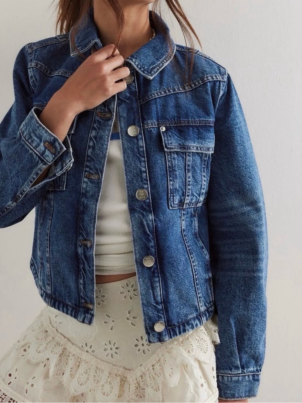 NWT Free People We The Free Jade Denim Jacket Size Small
